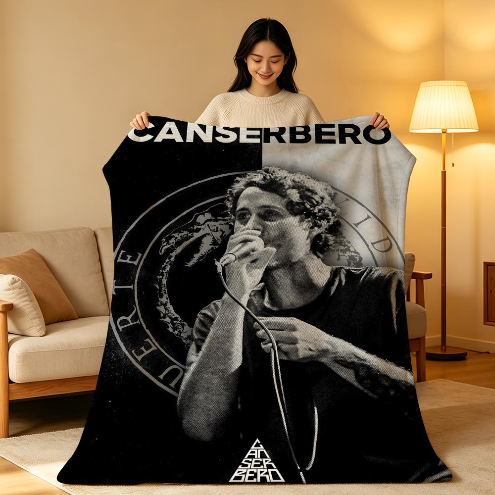 Music C-Canserbero Throw High-Density Short Plush Blanket Soft Skin-Friendly for Sofa Nap Air-Conditioned Room