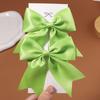 2/3Pcs/Set Lovely Solid Color Ribbon Bows Hair Clip for Kids Girls Hairpins Barrettes Handmade Headwear Baby Hair Accessories