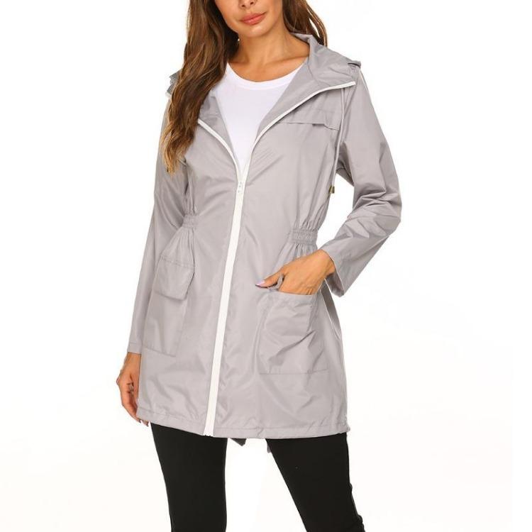 Capa de Chuva Impermeável para Mulheres Jaqueta Corta-vento para Exterior Casaco para Caminhada Floresta Roupa de Chuva