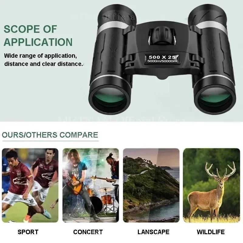 500X25 Bärbar Hd Zoom 5000M/50000M Kikare Teleskop Kraftfull hopfällbar Långdistansseende Jakt Utomhuscamping Sport