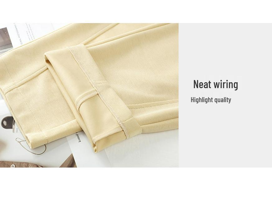 Trendy Women's High-Waisted Wide-Leg Pants for Spring and Autumn 2025 - Slimming Casual Straight-Leg Style