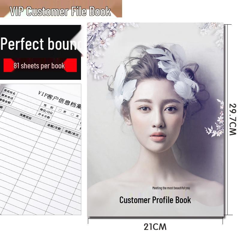 Beauty Salon Customer Record Book A4: Membership, Health, and Attendance Log