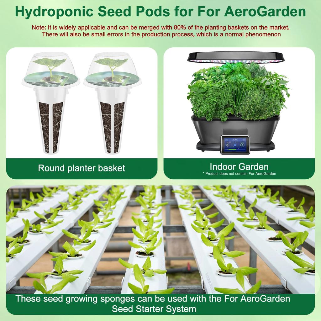 166Pcs Hydroponic Garden Accessories Pod Set Reusable Plant Pod Kit Clear Hydroponic Grow System Seed Pod Kit Garden System Home