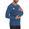 European and American Pure Cotton Thickened Kangaroo Father Kangaroo Mother Multi-functional T-shirt Long Sleeve