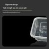 WS Disposable 650ml 2-Compartment Rectangular Food Containers with Lids