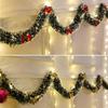 2M Christmas Decorations LED Ribbon Green Snowflake Trim Tree Garland For Xmas tree Home Party Holiday Festival Decor Set