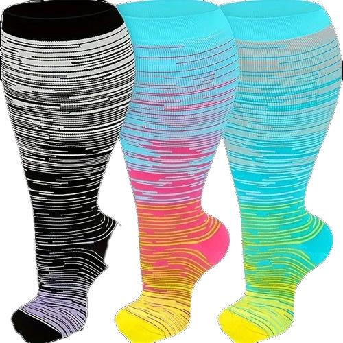 Plus Size Compression Socks Fat Large Leg Sports Socks Running Cycling Fat Calf Stockings Pressure Leg Fitness Varicose Veins