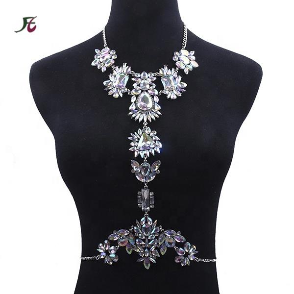 Fashion Carnival Masquerade Women Sexy Underwear Rhinestone Body Chain Crystal Bikini Bra Chain