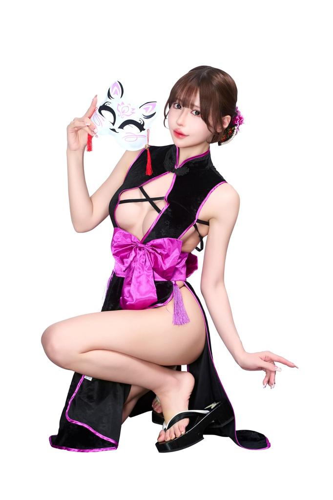 Clearstone Damen Schwarzes Shinobi Cosplay Kostüm für Halloween