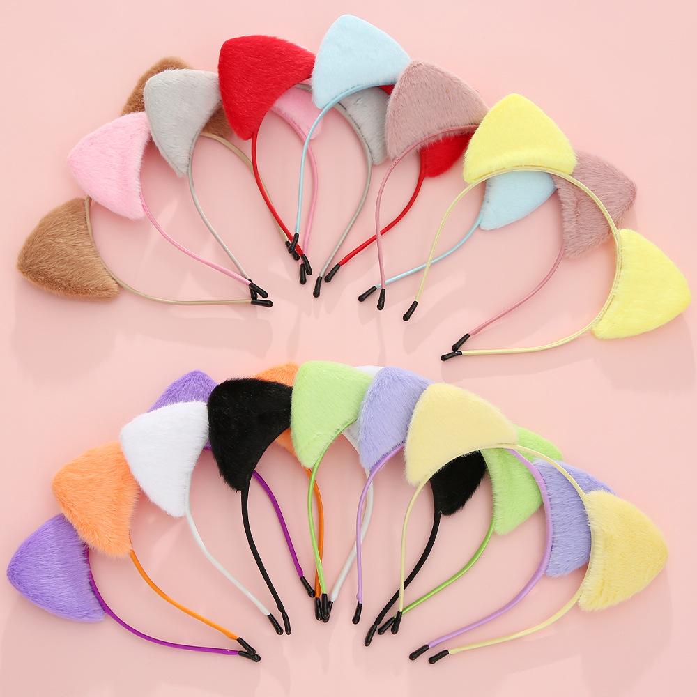 Cute Furry Cat Ears Headband Fancy Dress Hairband Women Girls Cosplay Headwear Costume Party Hair Accessories