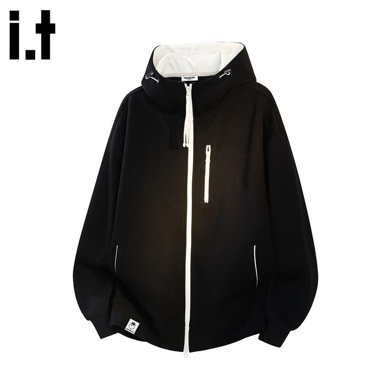 CHOCOOLATEit Men s Loose Fit Hooded Zip Sweatshirt L