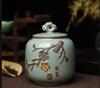 Small Ceramic Jar Tea Storage Tank Sealed Jar Tea Box Tea Container Tea Organizer Candy Jars Decorative Jars Storage Box