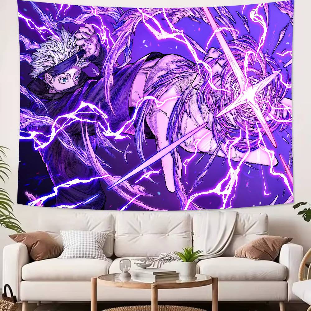 Cool Hot JJujutsuS KKaisen Tapestry Decoration Bedroom Dormitory Background Cloth Holiday Home Party Living Room Club Tapestry