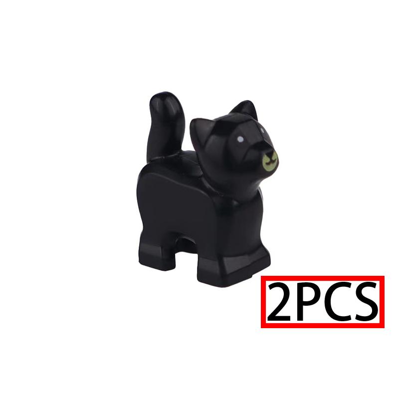 MOC Stadt Mini Süßes Tier Bär Schaf Ziege Huhn Hund Schwein Familie Bauernhof Bausteine Zubehör Kinderspielzeug Weihnachtsgeschenk