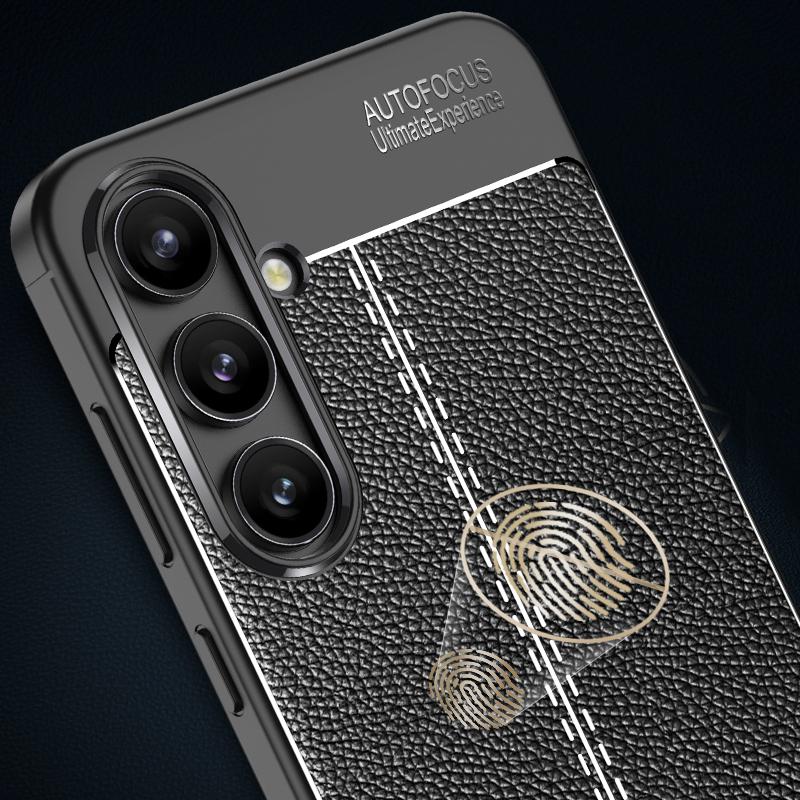 For Samsung Galaxy S24 FE Case Litchi Texture TPU Flexible Phone Cover