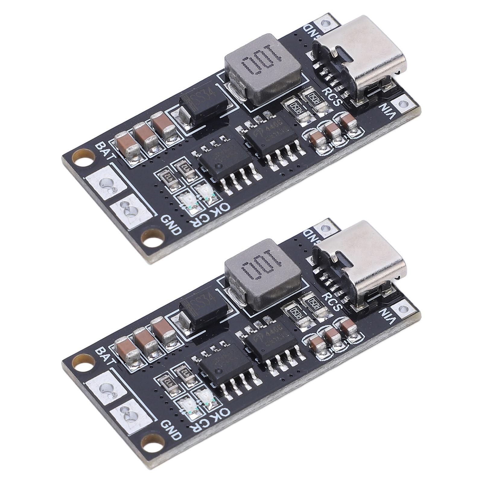 

2 шт. Модуль зарядного пристрою для акумулятора зносостійкий 2S Type C до 8,4 В підвищувальний модуль для літієвого акумулятора 4А