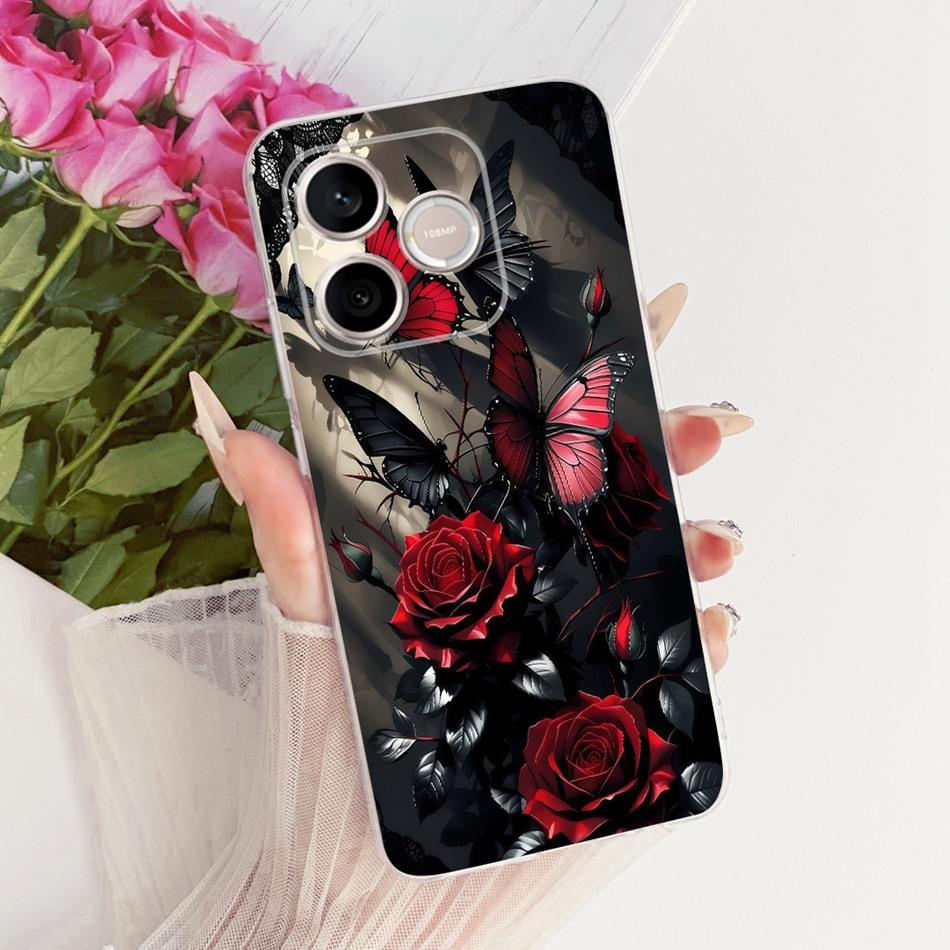 For Honor 600 Lite Honor600 2026 Cute Flower Butterfly Cat Painted Case For Honor 600 600Lite 5G Soft Silicone TPU Phone Cases