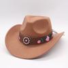 Fashion versatile spring and summer men's and women's beach sunscreen hats knight hats big-brimmed top hats jazz hats