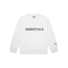 Fear of God Essentials SS20 Fleece-Lined Long Sleeve Print Hoodie Unisex Outerwear White FOG-SS20-103