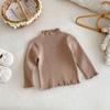 Baby Girls Winter Sweater Solid Color Thick Knitted Pullover Toddler Clothing Warm Fashion Top