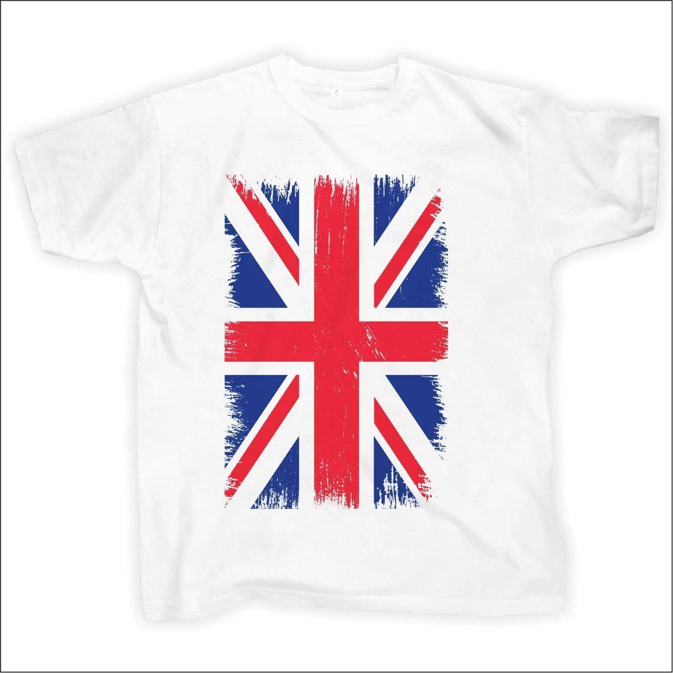 Mens Kids Union Jack T-Shirt Queens Jubilee Distressed Great Britain Flag T Top M
