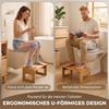 Toilet Stool Bamboo Foldable Bathroom Stool Bath Stool Non-Slip Toilet Stool for Adults Home, Oak