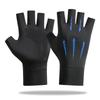 Mens UV Protection Half-Finger Cooling Gloves Cycling Driving Fishing Outdoor Use