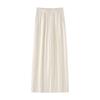Women's Autumn 2025 High-Waist Wide-Leg Pants - White, Draped, Loose-Fit, Lightweight Yamamoto Style