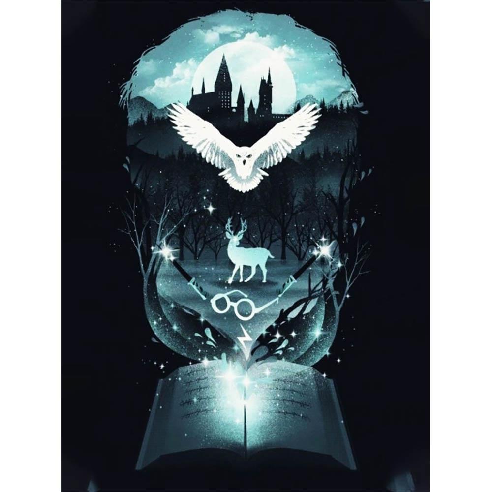 5D DIY Harry Potter Set Crafts Cross Art Stitch Mosaic Diamond Painting Magic School Decor Pixel Room Home Garden Large