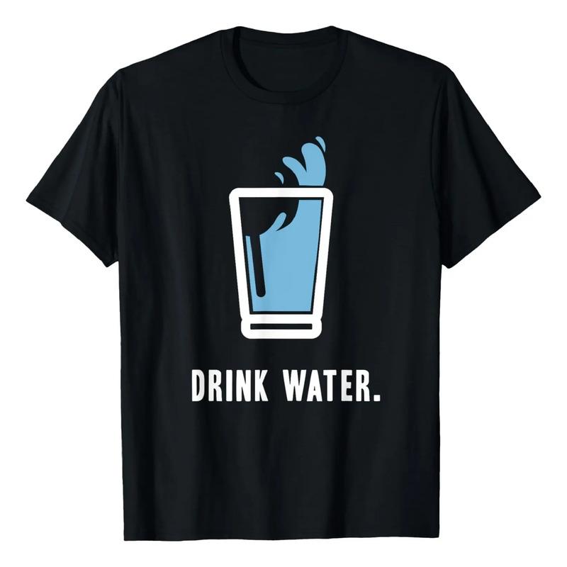 Camiseta Drink More Water Stay Hydrated H2o Gym Para Entrena S разноцветный