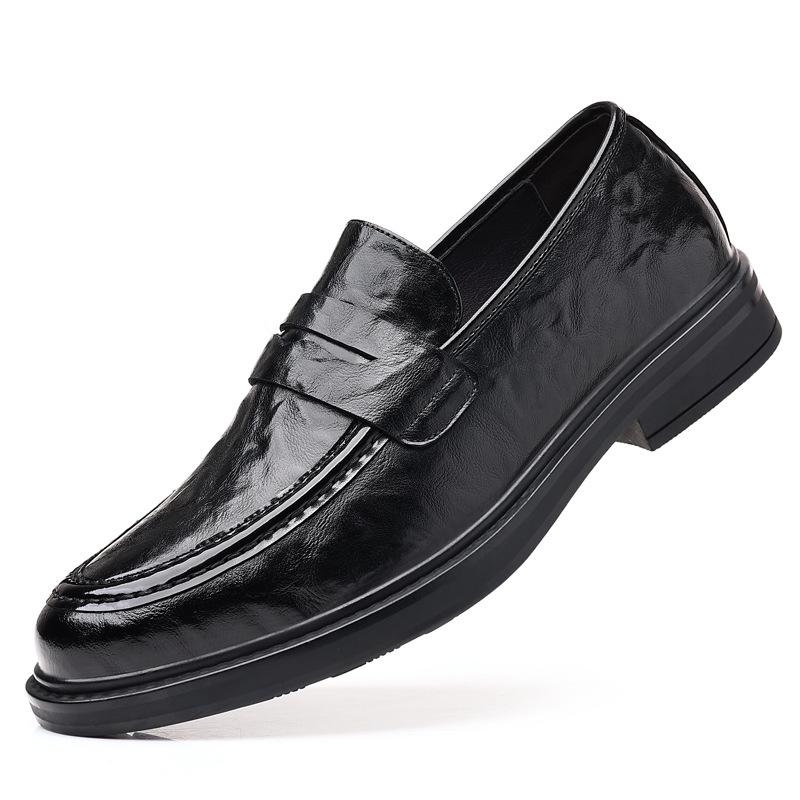 Herren Freizeitschuhe aus Leder neue vielseitige Mode hochwertiges Leder Business Arbeitsschuhe Doudou Schuhe Herren Trend