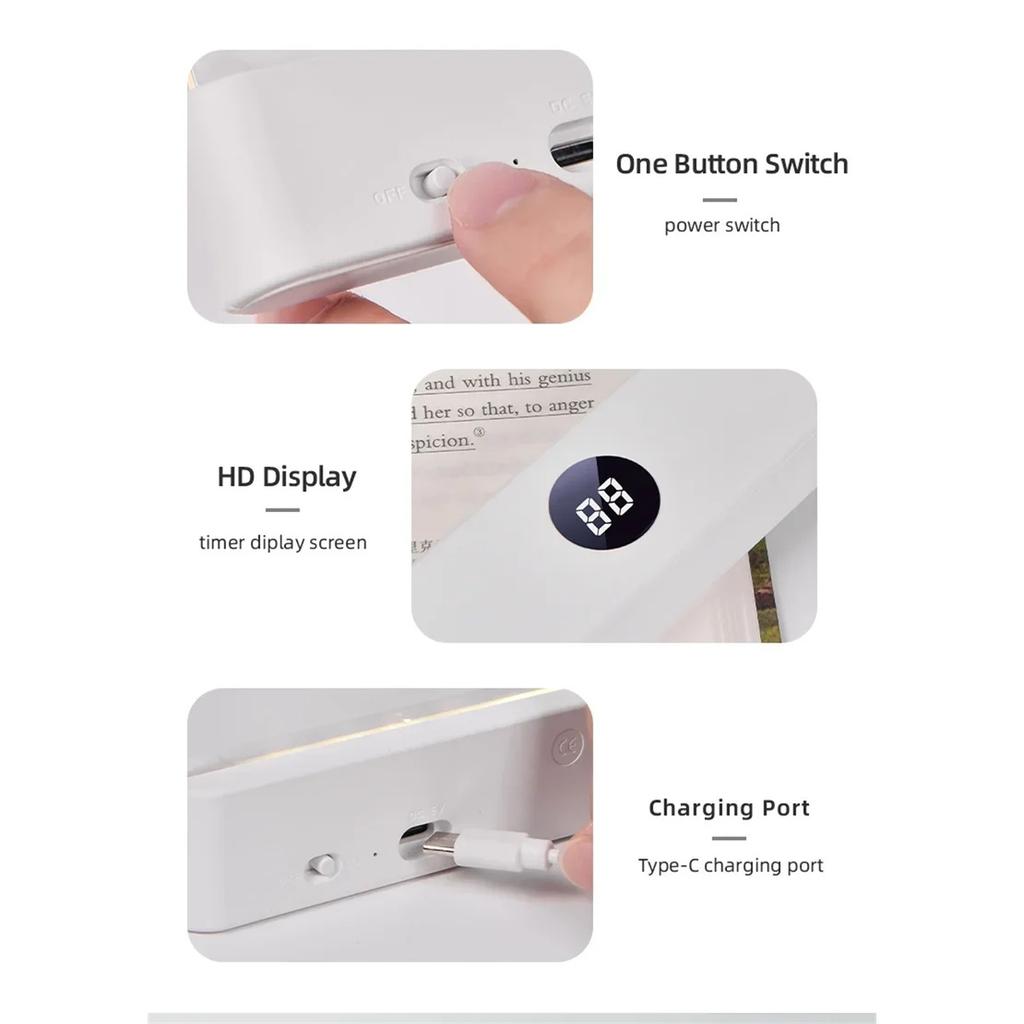 USB Charging Book Reading Lamp Portable LED Eye Protection Night Light Flat Panel Student Bedroom Indoor Night Vision Desk Lamp