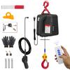 COYXiCE Electric Winch 1500W Electric Hoist Super Heavy Duty Load 300 Kg Small Crane Lift Height Portable Winch Hoisting Machine Wireless Remote Winch
