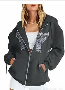 Europäischer und amerikanischer beliebter Reißverschluss-Pullover, neues Retro-Schmetterlings-Kapuzensweatshirt, Herren- und Damenmantel-Oberteil
