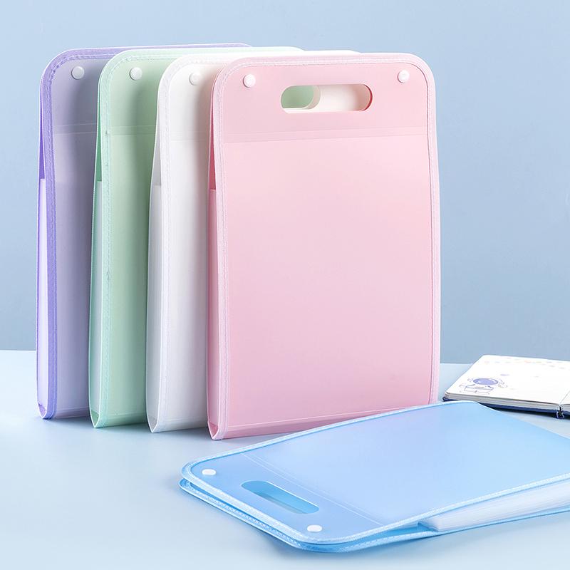 Vertical Hand-held Organ Bag A4 Paper File Folder Large Capacity Multi-layer Expanding Sorting Storage Bag Folder Student Data