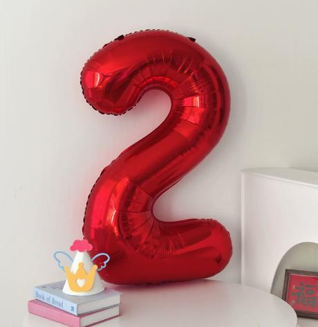 Red Number Foil for Birthday Party Decoration