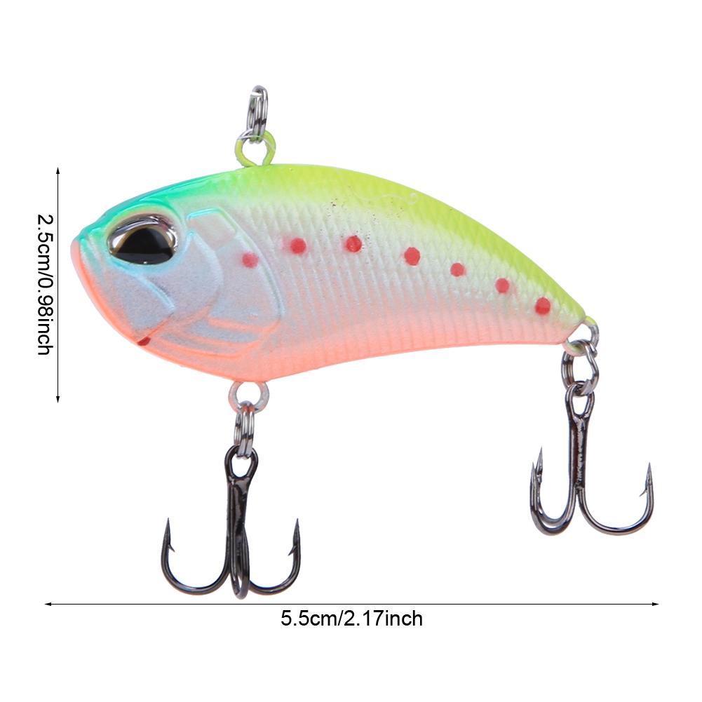 6PCS VIB Vibration Plastic Built In Steel Ball Lifelike Artificial Bait Fishing Lure Swimbait