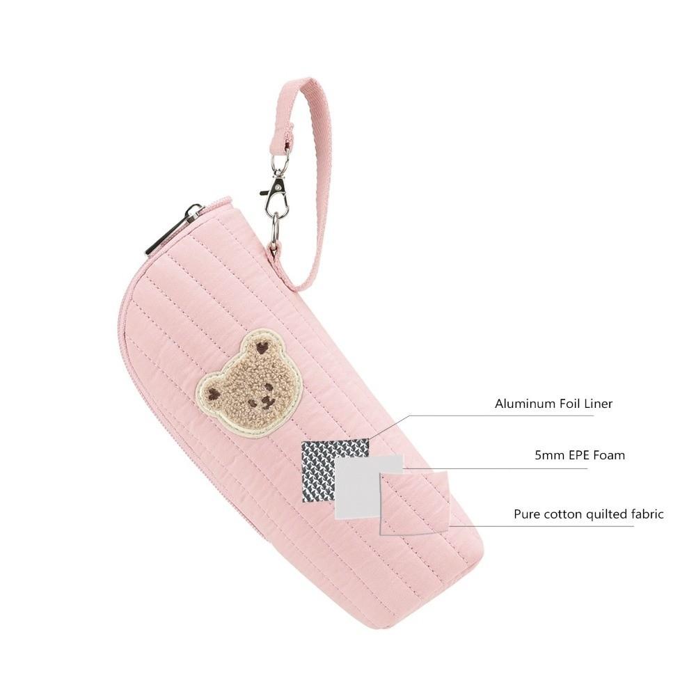 Portable Design Bear Thermal  Bottle Bag With Handle Breastmilk Cooler Bag  Infant Feeding
