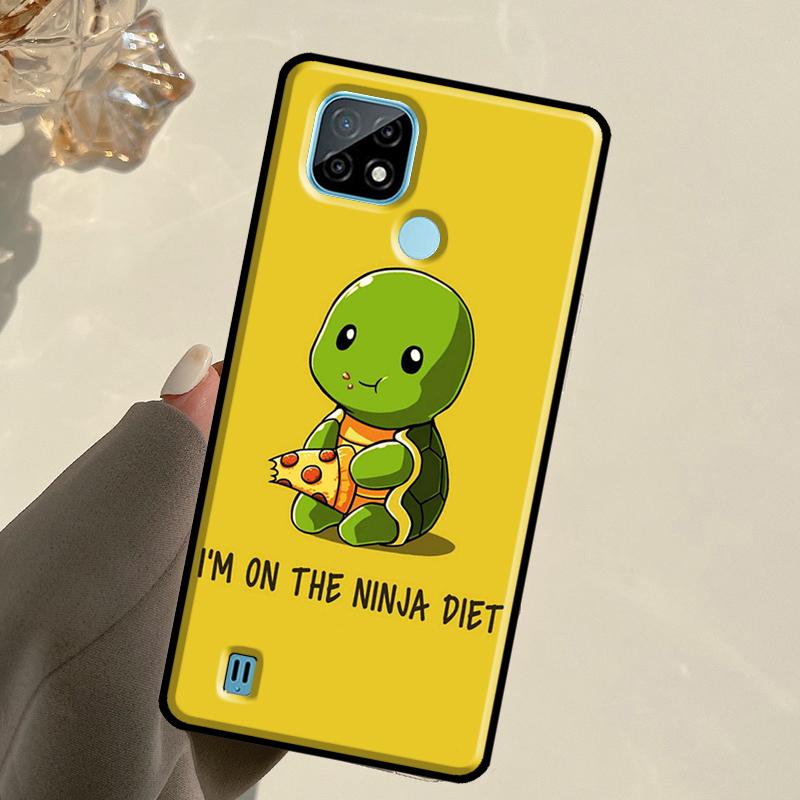 Cartoon Turtle For Realme 13 11 10 12 14 Pro Plus GT 5 6 6T GT7 Pro C67 C61 C53 C51 C21Y C25S C75 C55 Case