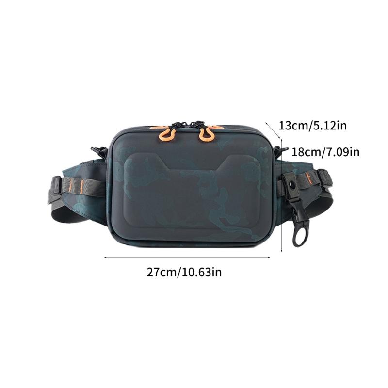 Fishing Pack Water Resistant Crossbody Single Shoulder Bag Multifunctional Outdoor Fishing Tackle Storage Bag Portable