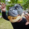 Electric Luminous Dinosaur Mask with Movable Mouth - Funny Tyrannosaurus Rex Headgear for Halloween
