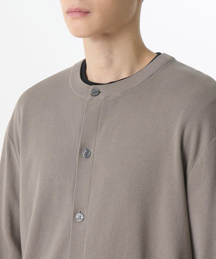 Musinsa Standard Cotton Tencel Essential Round Neck Cardigan [Taupe]