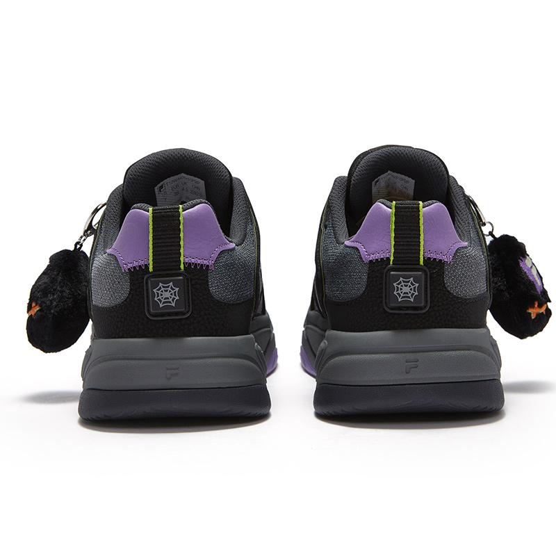 FILA Fusion Bank II Halloween Versatile Durable Low-Top Skate Shoes Women sneaker Black Purple T12W442910FBP