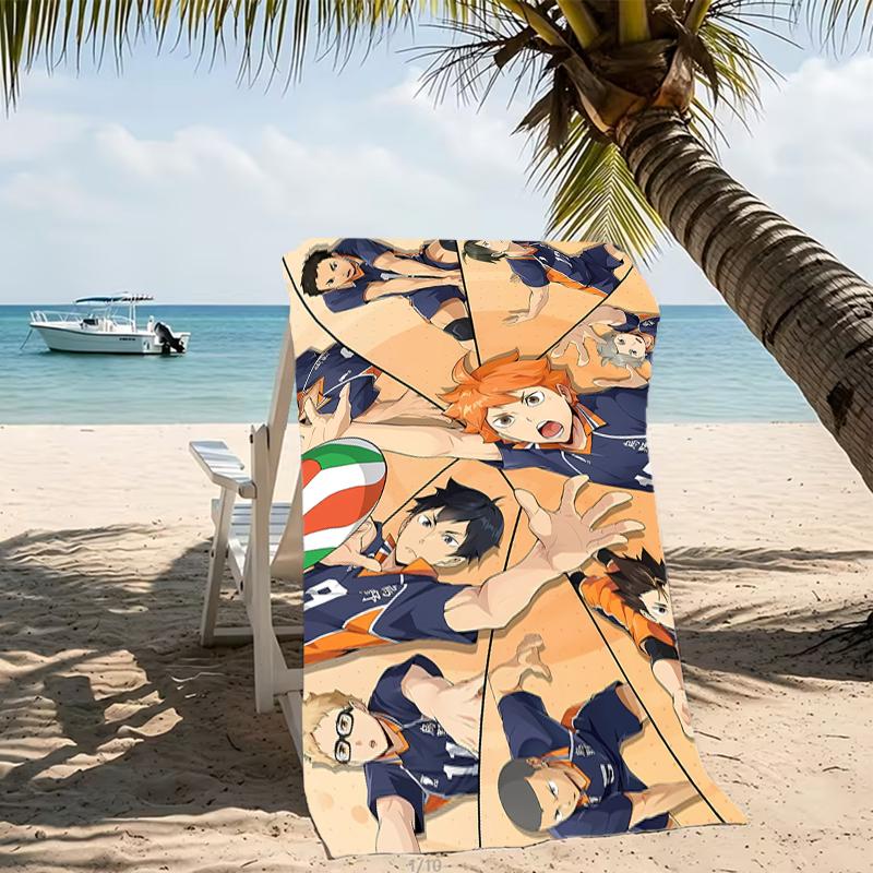 Beach Towel with Haikyu Pattern - soft,absorbent,machine washable Lightweight&Modern,swimming,Travel Essentials