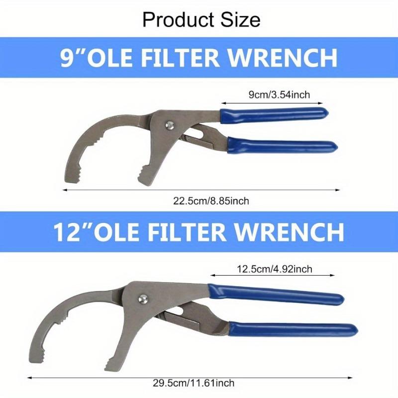 Klíče na olejové filtry 12palcové nastavitelné kleště na olejové filtry Nástroje pro demontáž automobilových olejových filtrů pro motorové filtry Osobní automobily a nákladní automobily