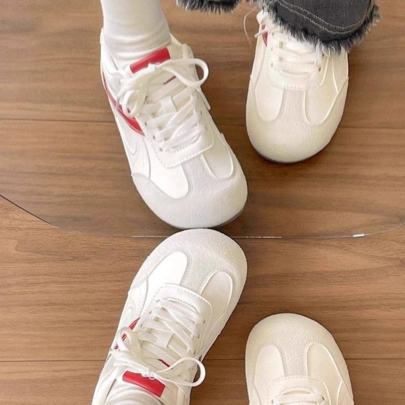 Ballet autumn versatile casual shoes student women's shoes niche ultra-light puff round head sneakers