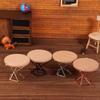 1/12 Dollhouse Simulation Coffee Table Round Tea Table Model Doll Home Miniature Furniture Decor Micro Scene Construction Props