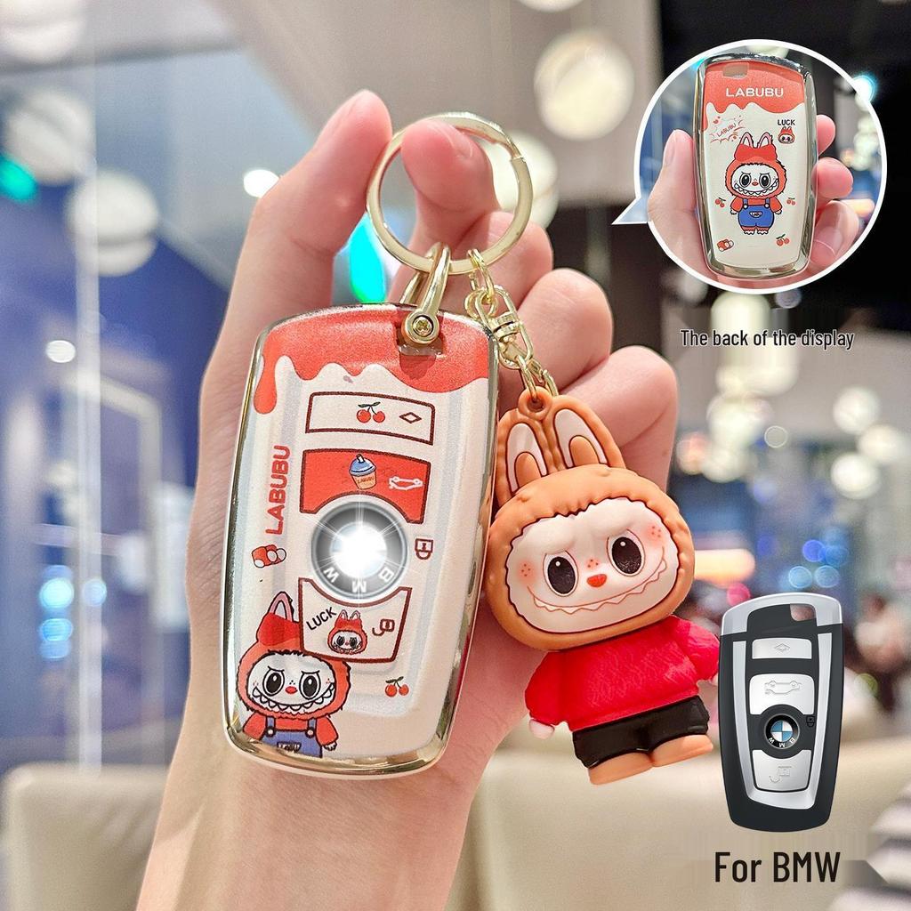 BMW Key Case Shell for 3/4/5 Series, X1, X2, X3, X5, 325Li, and iX3 with Buckle Set