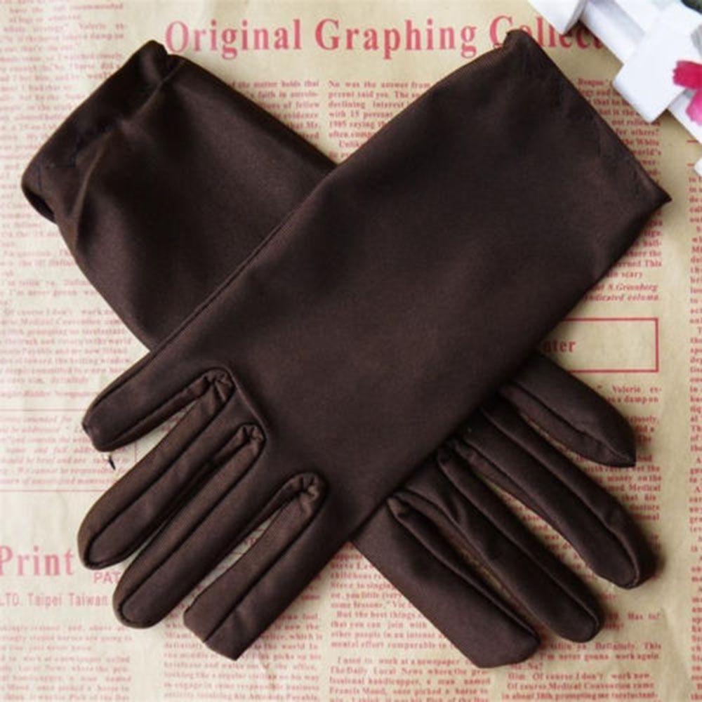 Girl Stretch Formal Wedding Gloves Satin Gloves Party