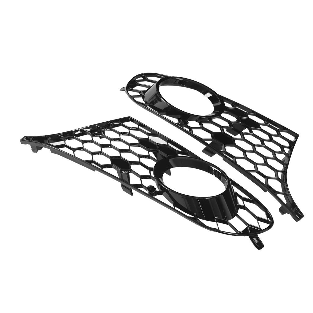 2pcs Front Bumper Fog Light Grille 5K0853665 Black Mesh Replacement for MK6 2009‑2013